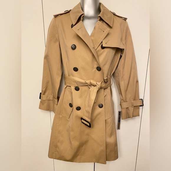 Givenchy belted double-breasted Mid length tan trench coat - Picture 3 of 13